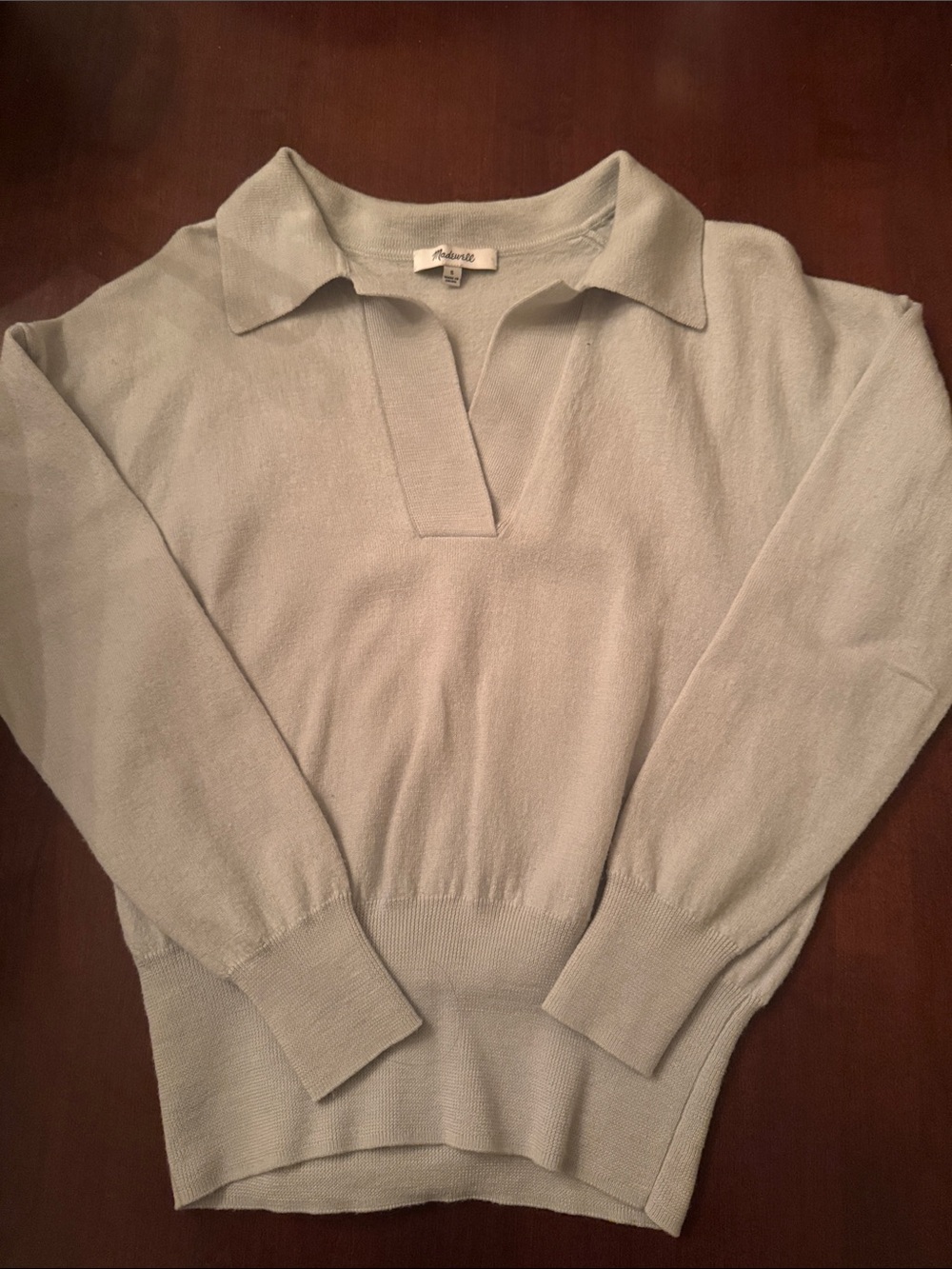 Madewell Cream Knit Polo Sweater